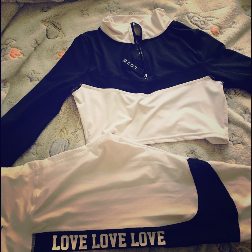 Leggings half long sleeve shirt